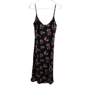 Reformation Black-Multi Grape Print Crimini Slip Dress